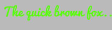 Image with Font Color 55FF05 and Background Color BABABA